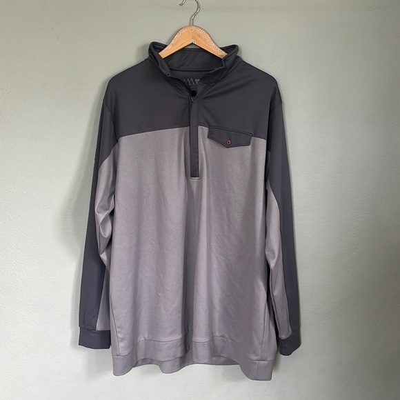 Matte Grey Quarter Zip Sweater - Picture 1 of 5
